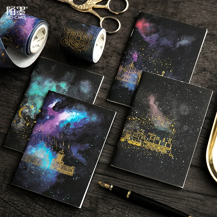 Galaxy notebook Мини Размер Sqaured/пустой/Еженедельный план/рулевой портативный блокнот размер паспорта Bullet Journal Note Pad