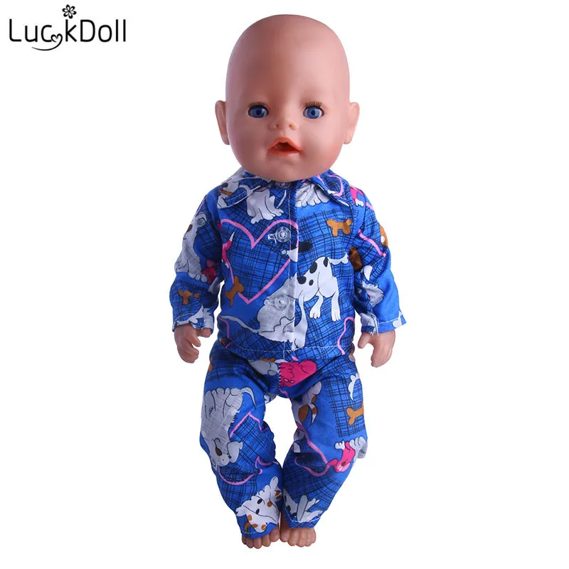 LUCKDOLL высокое качество Pajamats подходит 18 дюймов Американский 43 см Кукла одежда аксессуары, игрушки для девочек, поколение, подарок на день рождения