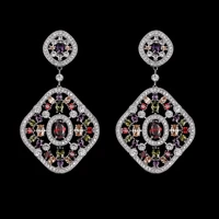 be 8 luxury sparking aaa cubic zirconia stud earrings white gold color couronne brincos earring dangle women s bijoux e 103