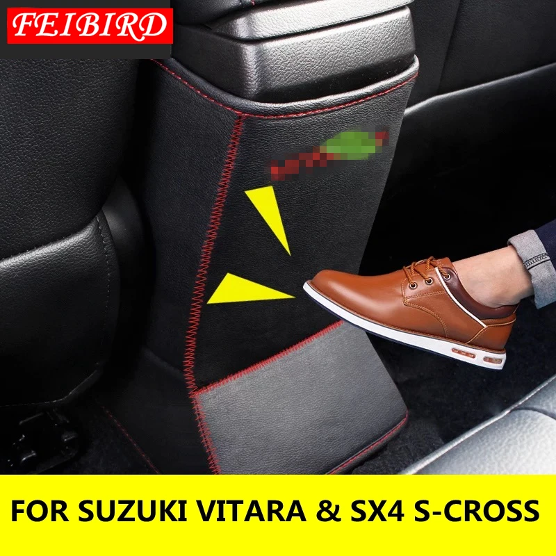 Аксессуары для SUZUKI VITARA SX4 S CORSS 2014 2019 заднее сиденье + подлокотник коробка анти Pad Kick