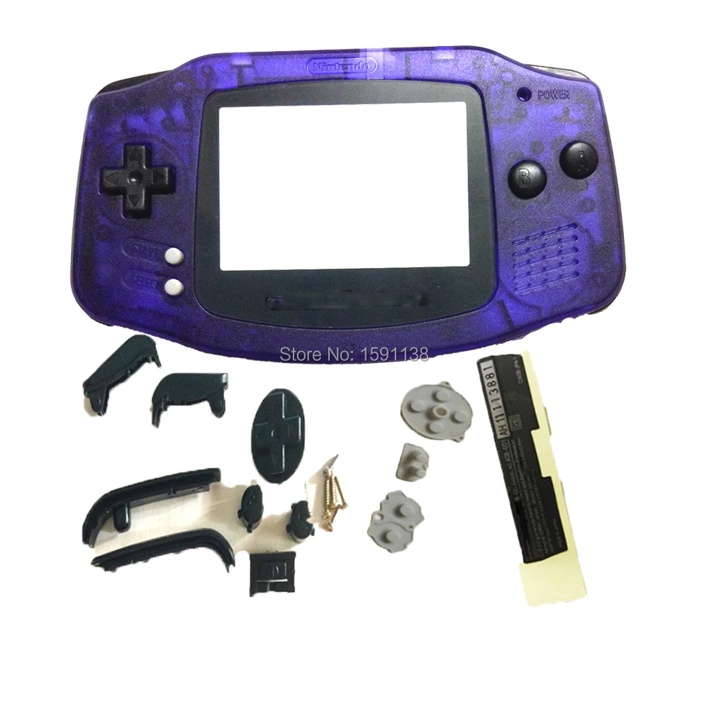 Горячая распродажа черные накладки для ключей прозрачный синий цвет корпус Nintendo