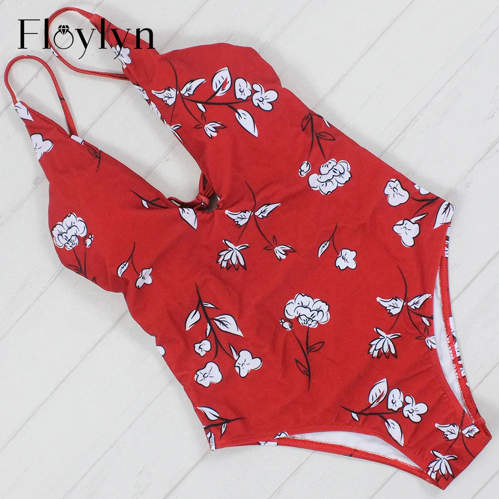 Floylyn, сексуальный сдельный купальник, женский купальник, с принтом, боди, бандаж, открытая пляжная одежда, купальник, монокини, купальник