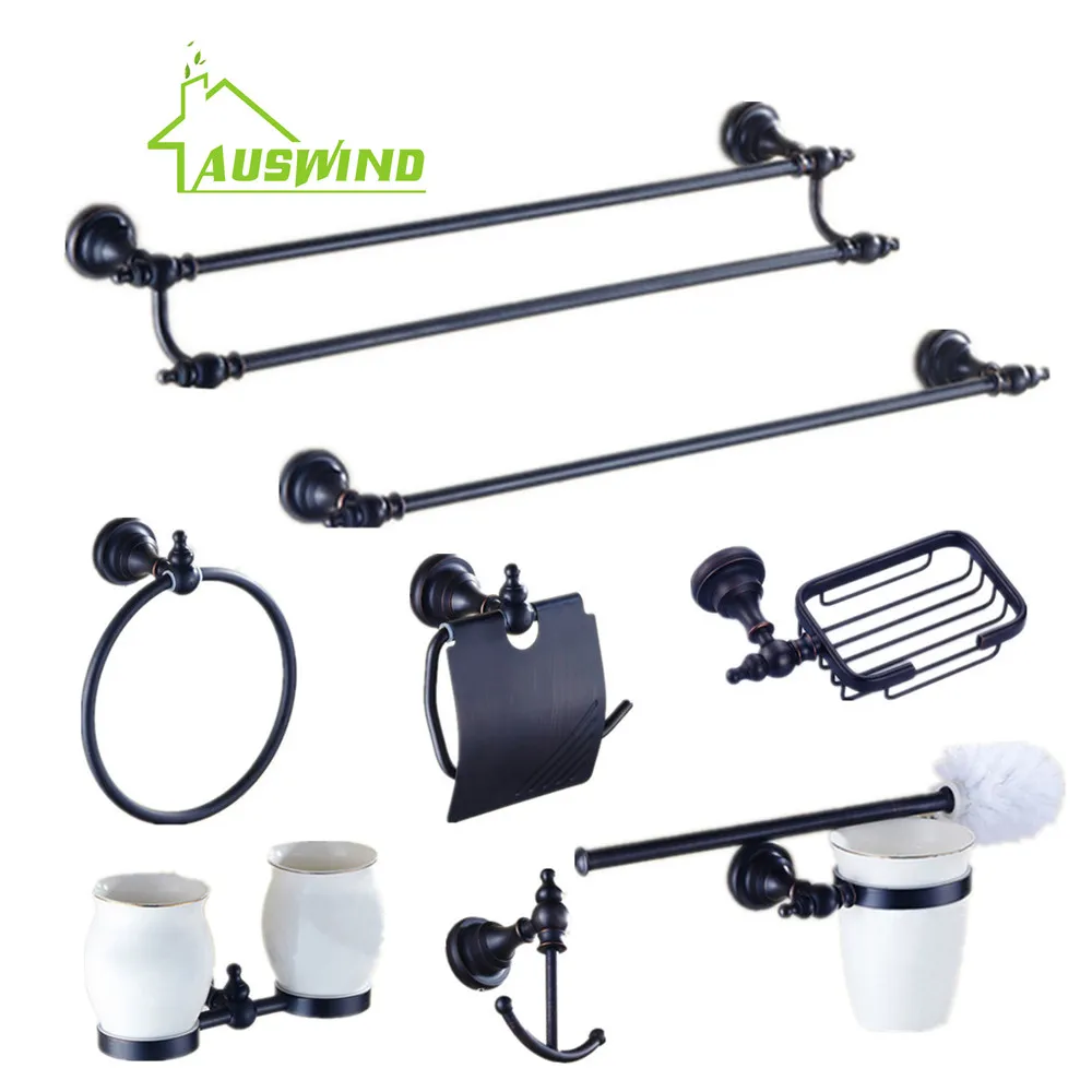 AUSWIND винтажная черная бронзовая круглая Базовая щетка аксессуары для ванной