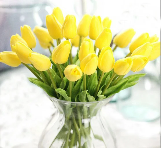 29 шт./лот искусственная кожа настоящий сенсорный мини тюльпаны искусственные