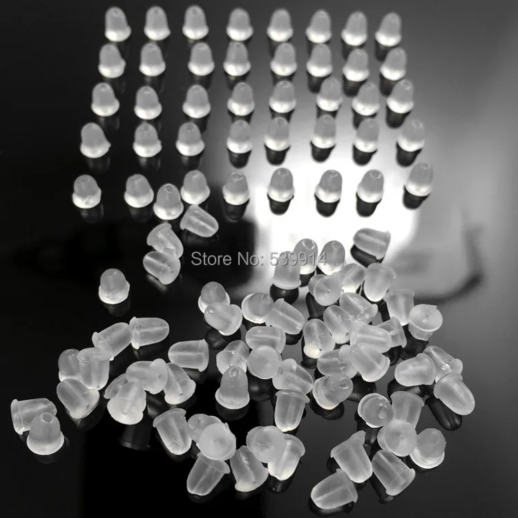 1000 шт./лот серьги аксессуары для ювелирных изделий силиконовая цилиндрическая