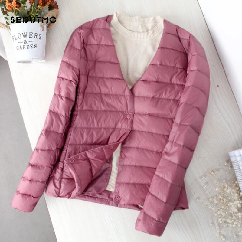 Зимняя куртка SEDUTMO на утином пуху светильник кое пальто короткая Осенняя
