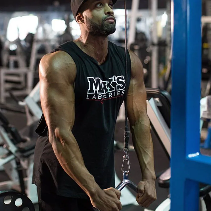 GYMLOCKER Новые майки для тренажерных залов топы фитнеса бодибилдинга брендовые