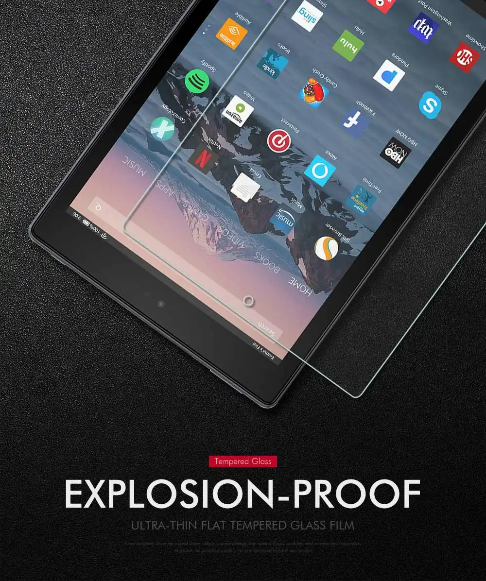 Полное покрытие 9H закаленное стекло для Amazon Fire HD 10 10,1 дюймов протектор экрана планшета стекло защитная пленка