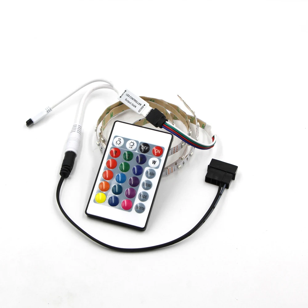 Светодиодная лента 5050 RGB для ПК компьютерный корпус клейкая Полоса света SATA