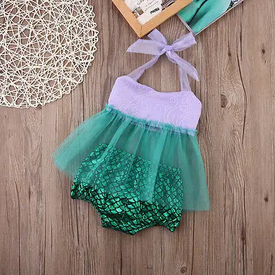 Летняя одежда для маленьких девочек эксклюзивная Детские наряды русалки на