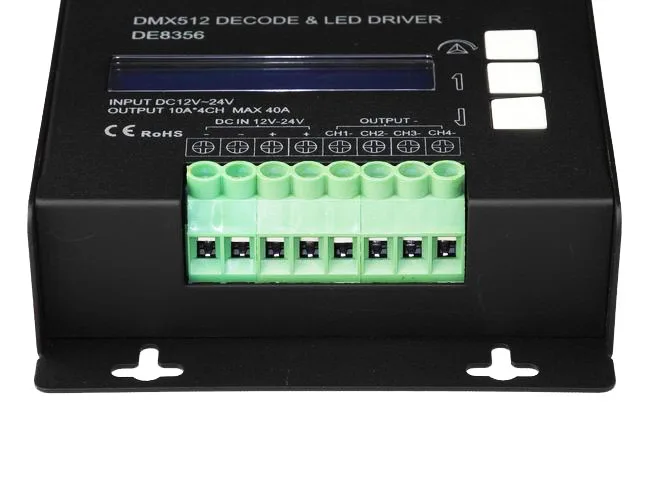 12 В 24 В 4ch RGBW декодер DMX DMX512 контроллер для Movie maker PN DE8356