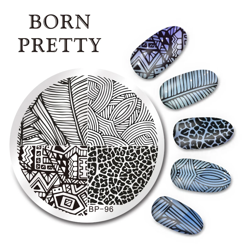 BORN PRETTY растение ногтей штамповка шаблон Лето фруктовый лист прямоугольник маникюрная пластина с изображениями для нейл-арта украшения аксессуар