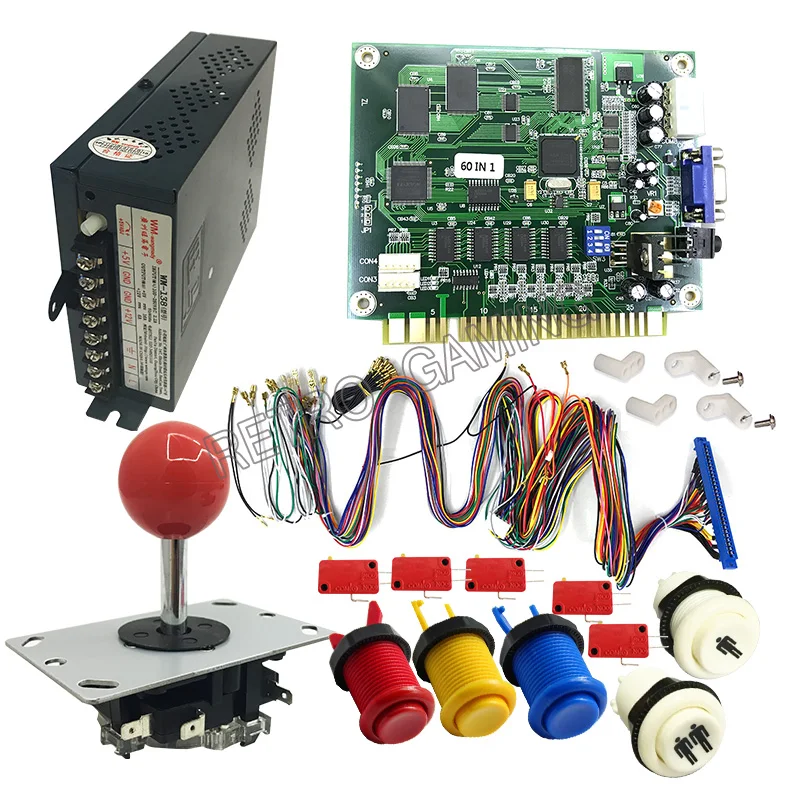 

DIY Arcade kits Jamma 60 in 1 game board Classic Arcade Multi game JAMMA PCB Arcade game kit Arcade Joystick