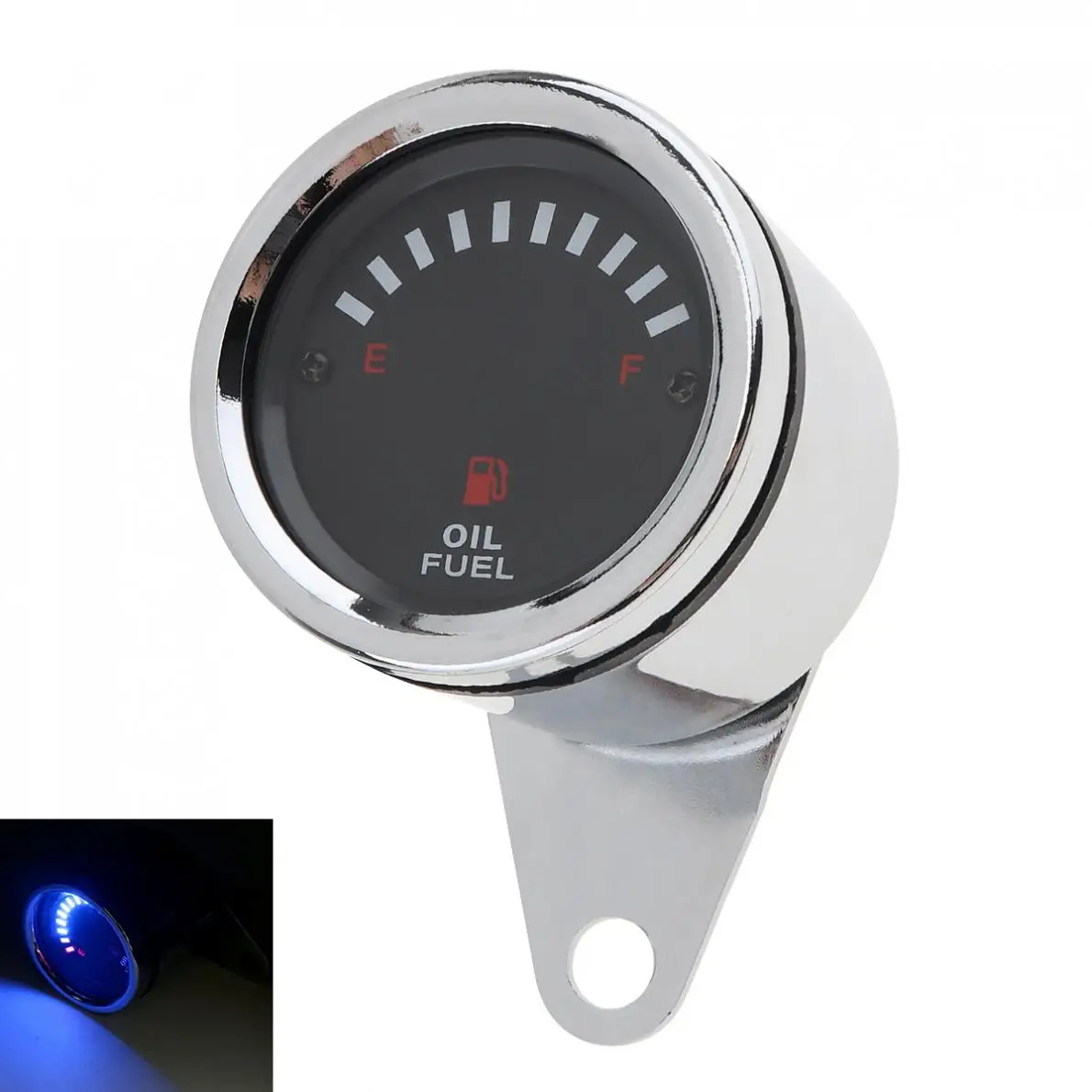 

12V Metal Universal Motorcycle Fuel Level Gauge LED Semi Circular Display Electronic Oil Meter for Motorcycle