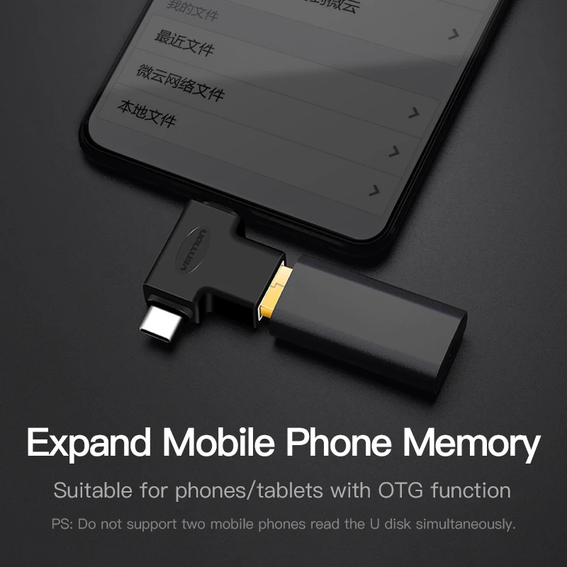 Vention Type C USB адаптер 3 0 OTG кабель 2 в 1 Micro конвертер для Xiaomi One Plus Nexus 6P | Электроника