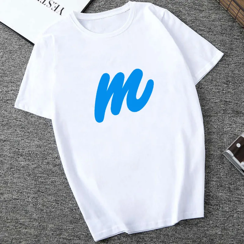 SexeMara Marvel Letter Print t-shirt Fashion Harajuku graphic tees women Casual O Neck Plus size t shirt femme Cool Streetware