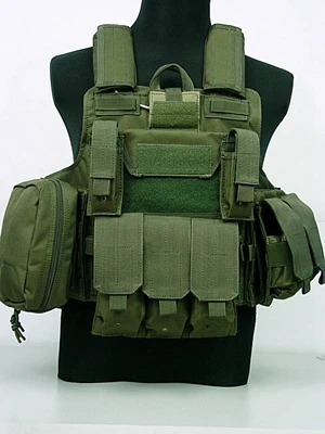 Тактический жилет-амфибия, военный жилет Molle, боевой штурмовой жилет для охоты, страйкбола, прочный жилет - Цвет: green