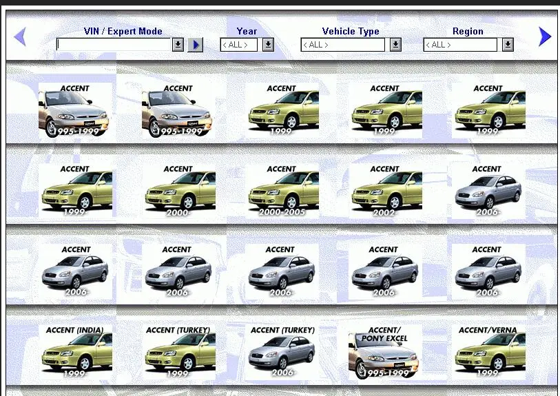 Описание каталога для Hyundai 2016 г. |