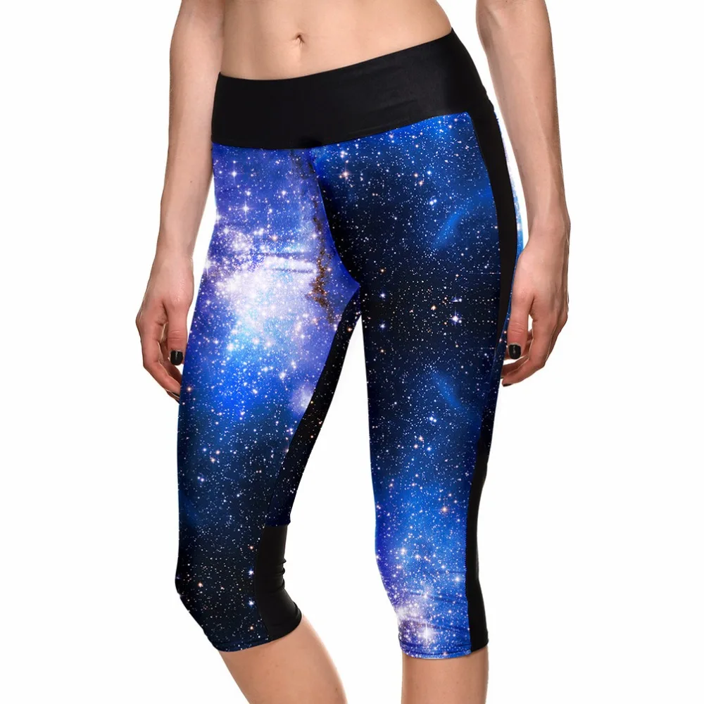 Брендовые леггинсы Млечный путь космическая цифровая печать тонкие джеггинсы