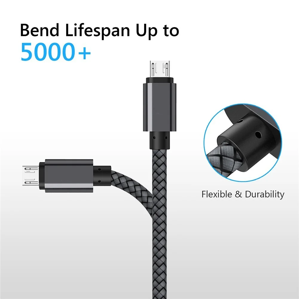 Нейлоновый 5 контактный Micro USB кабель для синхронизации данных и зарядки 1 м Samsung