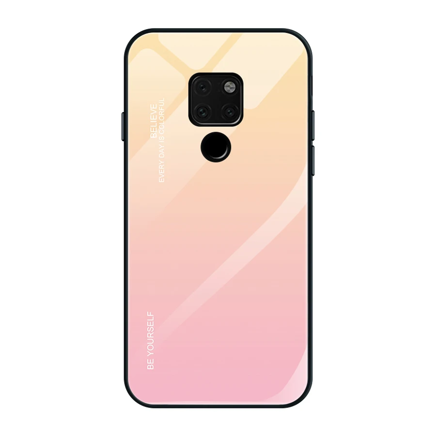 F001 IQD стеклянный чехол для телефона huawei P20 mate 20 Lite 10 pro Honor 8X max Glory 9 10 закаленное стекло задняя крышка ТПУ Бампер корпус - Цвет: F001