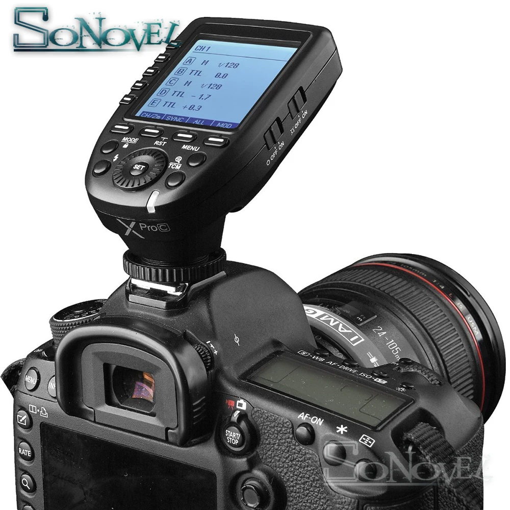 В наличии Godox XPro-C Flash Trigger Transmitter с E-TTL II 2 4G Wireless X System HSS LCD Screen + 2x X1R-C Receiver для Canon |
