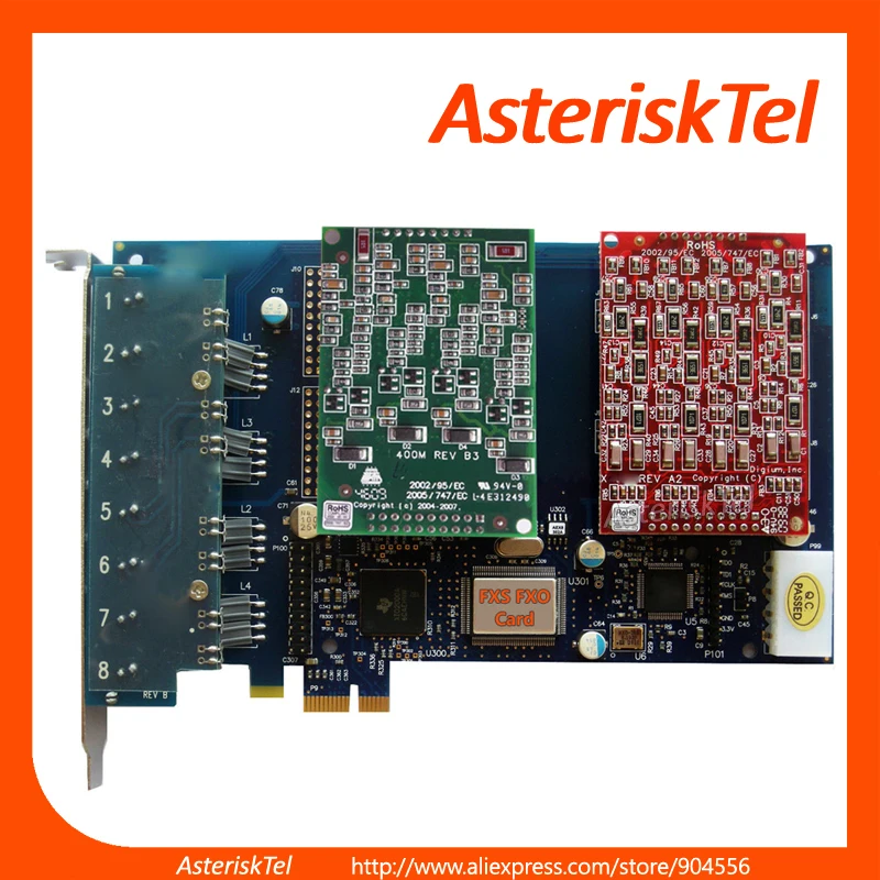 Карта памяти Asterisk AEX800 PCI-E с 8 FXS/порты FXO Elastix FreePBX аналоговая карта digium tdm800p aex410 |