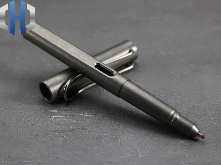 gray EDC титановый Совместимый Чехол для ручки Ручка гелевая ручка тактическая ручка для подписи EDC инструмент - Цвет: gray
