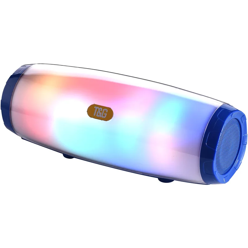 TG165 портативный Bluetooth динамик стерео кожаный колонка 5 Flash стиль светодиодный сабвуфер беспроводной открытый Музыкальная Коробка FM радио TF карта
