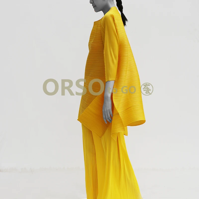 Miyake платье модное платье трапециевидной формы с О-образным вырезом три четверти