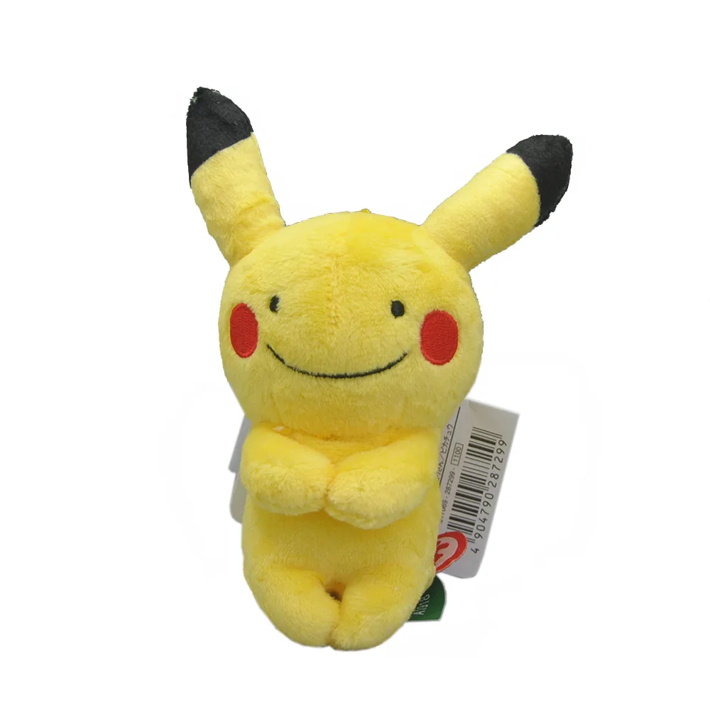 17 видов стилей Psyduck Meowth Ash Ketchum Brock James Jessie Misty 12 см плюшевый брелок в розницу - Цвет: Pikchu 2