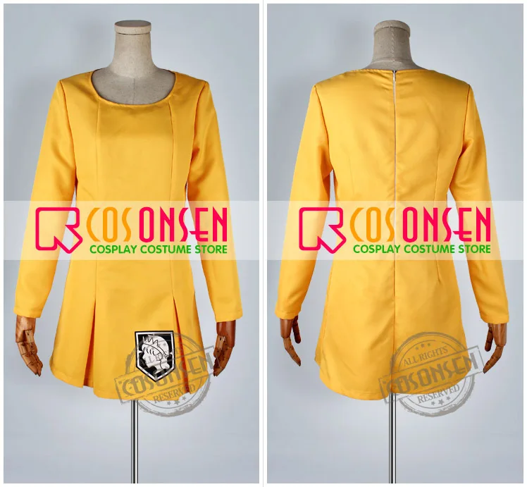 COSPLAYONSEN Anime Attack on Titan Shingeki no School Mikasa Ackerman Uniform Cosplay Costume White Yellow Color | Тематическая