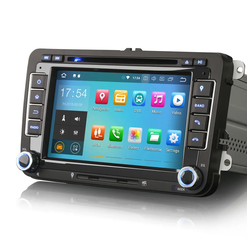 7 &quotAndroid 9 0 OS автомобильный DVD Мультимедиа Навигация GPS радио для Skoda Fabia 2004 2014 &amp combi