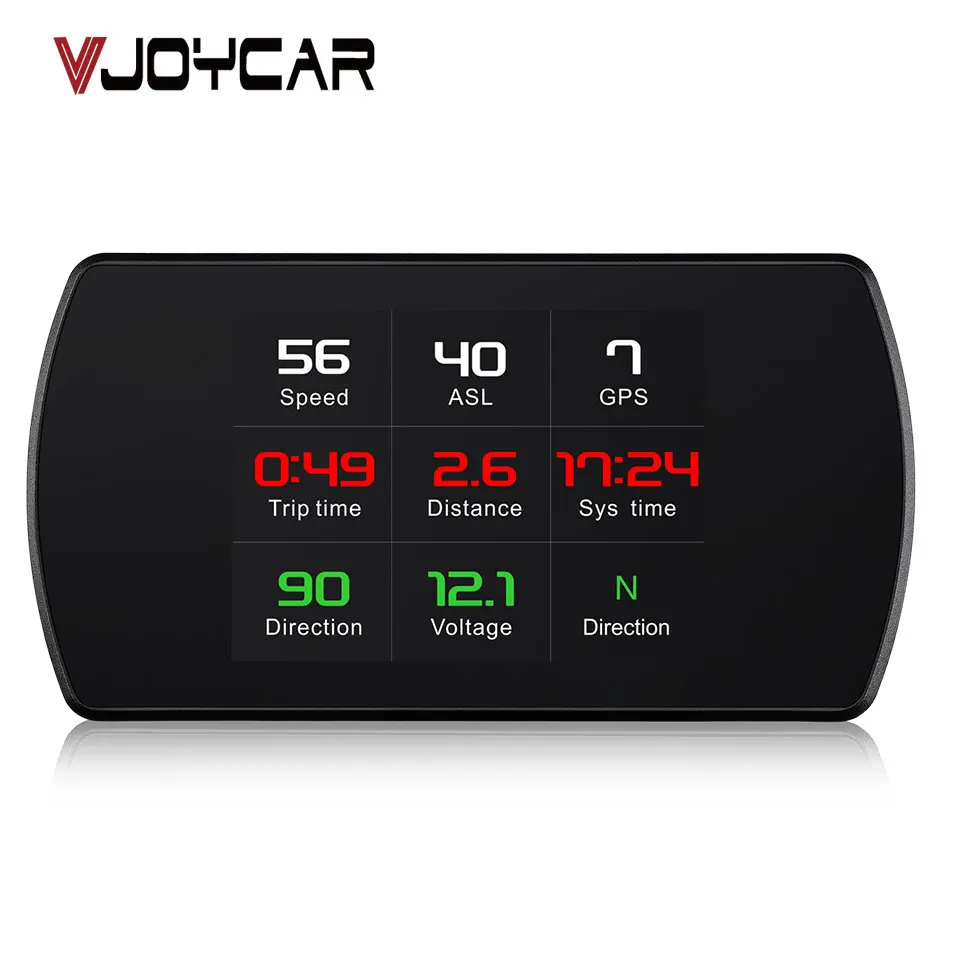 VJOYCAR P12 OBD2 автомобильный HUD Дисплей Умный Цифровой измеритель HD цифровой дисплей