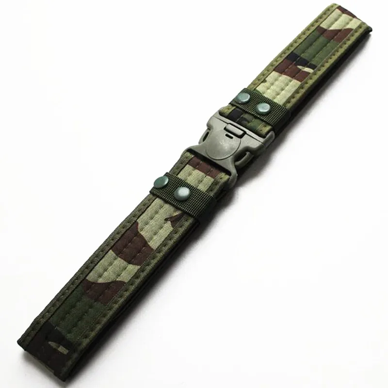 green camouflage Открытый Многофункциональный камуфляж тактический пояс мужской холст пояс из пеноматериала - Цвет: green camouflage
