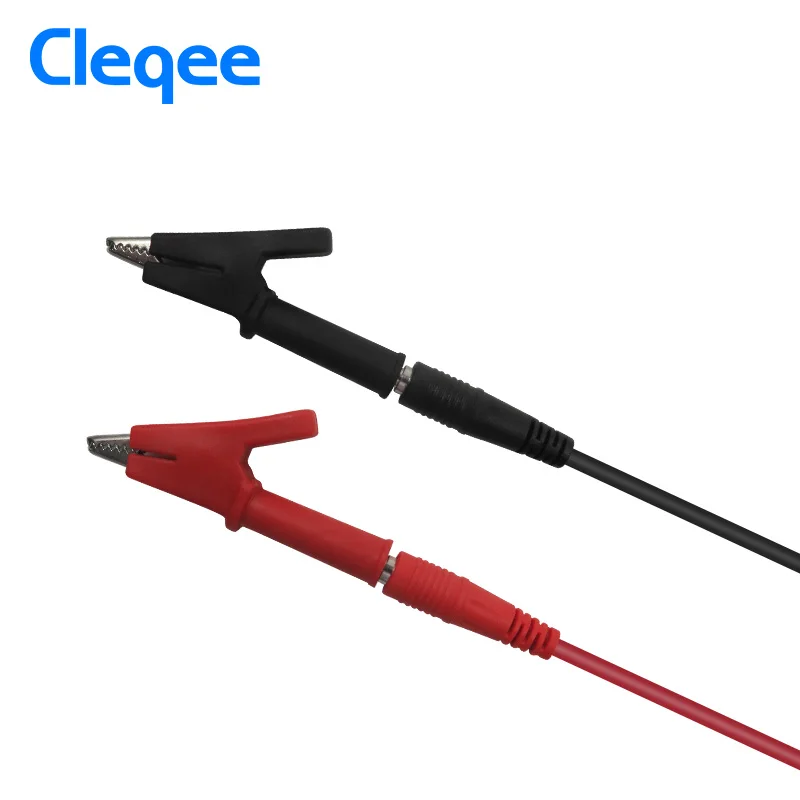 Cleqee P1041B 6-в-1 1 м 4 мм банан в банан штекер набор тестовых проводов Крокодил Зажимы до 6 мм u-тип штекер Регулируемый источник питания