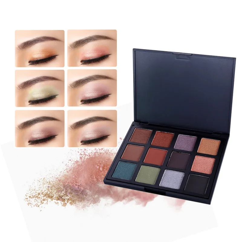 2 Профессиональный 12 Цвет палитра теней Блеск дымчатый земля Природный Тени