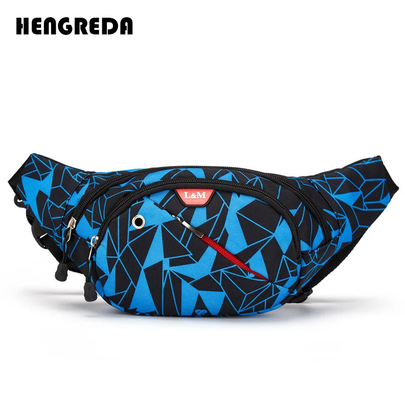 Sky Blue Hengreda поясная сумка на пояс, мужская повседневная сумка на пояс для путешествий, велосипедная Женская модная нейлоновая водонепроницаемая сумка через плечо - Цвет: Sky Blue