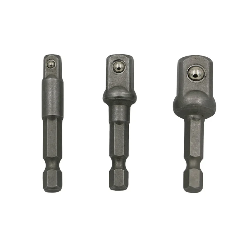 3 PCS/Set Hexagonal Shank Square Head Socket Extension Bar Connecting Rod Sleeve Hex 1/4&quot 3/8&quot 1/2&quot Driver Drill BIts QJ888 |