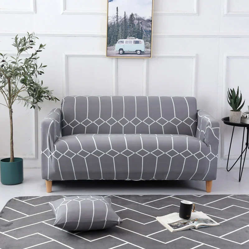 All-inclusive Living Room Sectional Sofa Cover Spandex Elastic Polyester Slipcovers Tight Wrap Protector Stretch Couch | Дом и сад