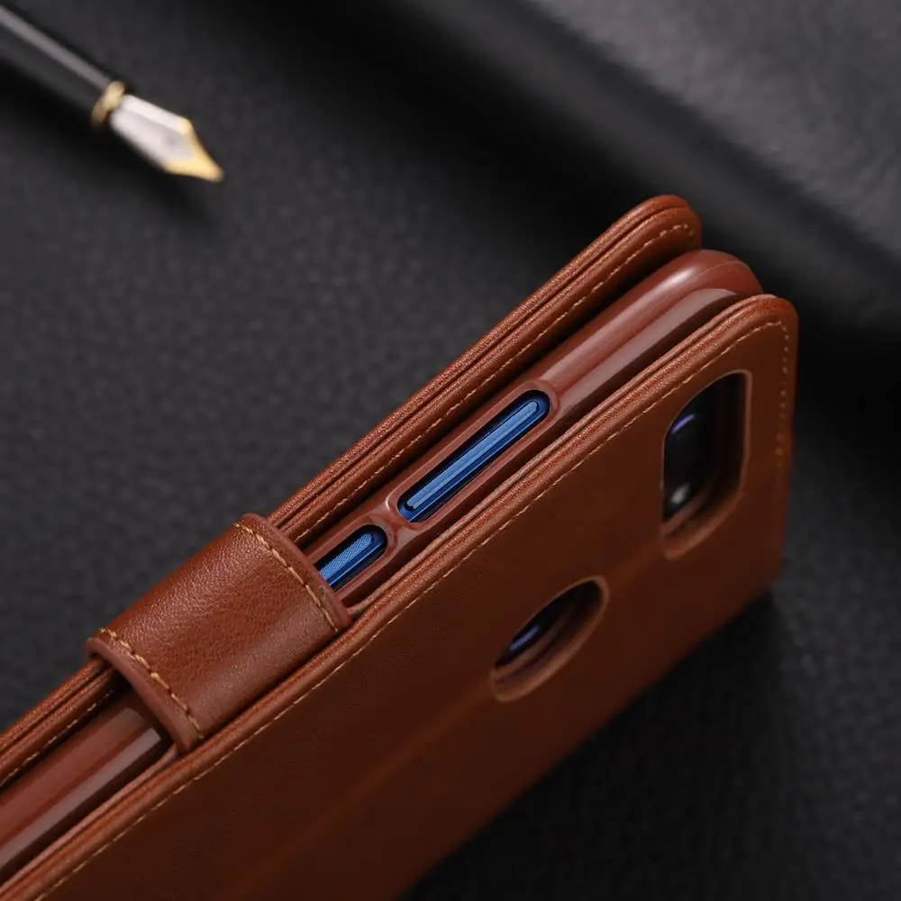 Кожаный флип кошелек чехол для Huawei Honor V20 20 Pro 10i 9 lite с отделениями карт 9A 8X MAX 9X LITE