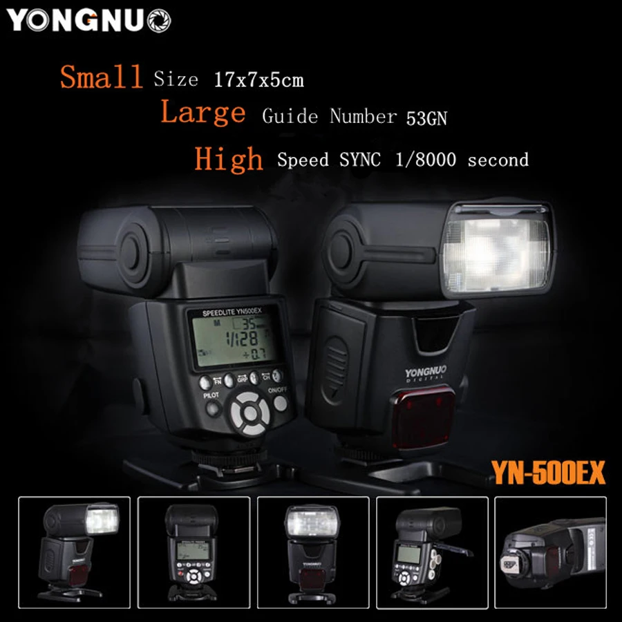 YN500EX yn 500ex E TTL GN53 1/8000 s HSS Камера Вспышка Speedlite для Canon 6D 7D 5D2 5D3 60D 650D 600D 550D 700D|speedlite for