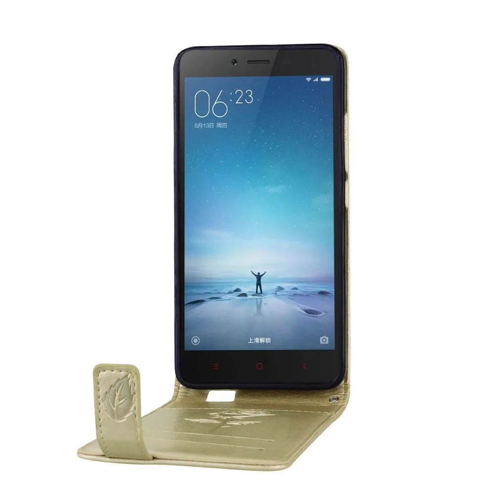 Ouzifish Coque для Redmi Note 2 крышка Роскошный кожаный чехол Xiaomi Flip Vertical Капа задняя
