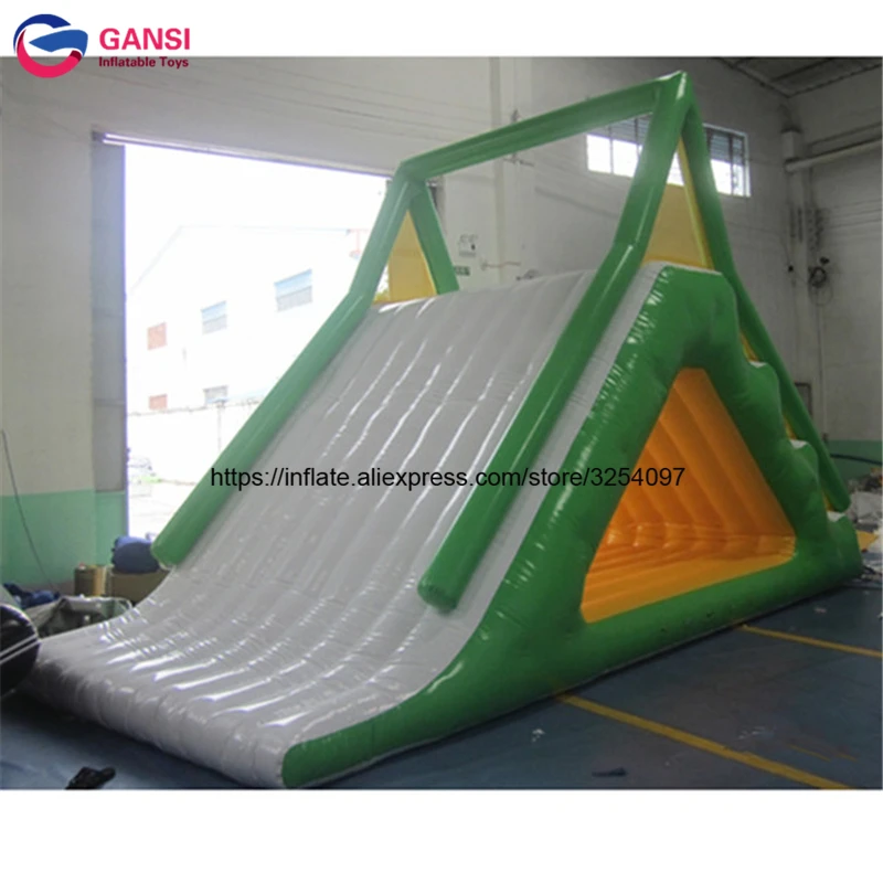 Море/озеро надувной плавающий аквапарк батут треугольник водная горка для