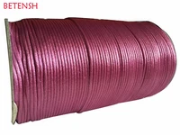 3mm colorfast lt mauve rattail nylon cord120m jewelry macrame rope bracelet chinese knot beading thread accessories