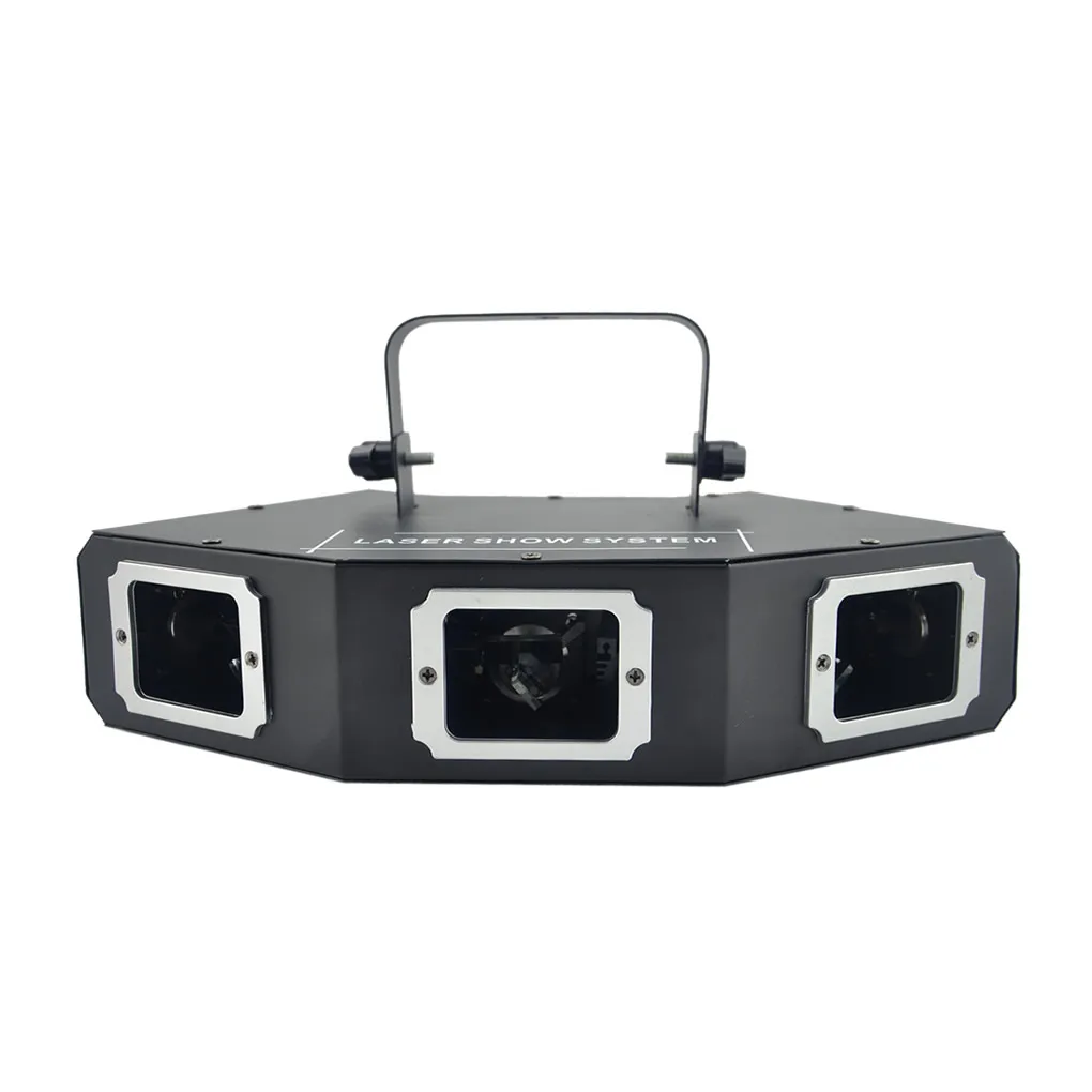 AUCD 3 головы RGB Красный Зеленый Синий проектор Лазерный светильник Профессиональный для дискотек КТВ DJ вечерние шоу луч движущийся луч сканирование сети сценический светильник ing AX3