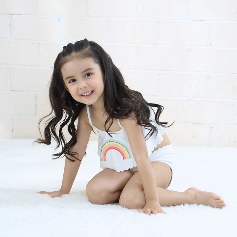 Usemeall/милый Радужный Купальник для девочек комплекты бикини Детский комплект из