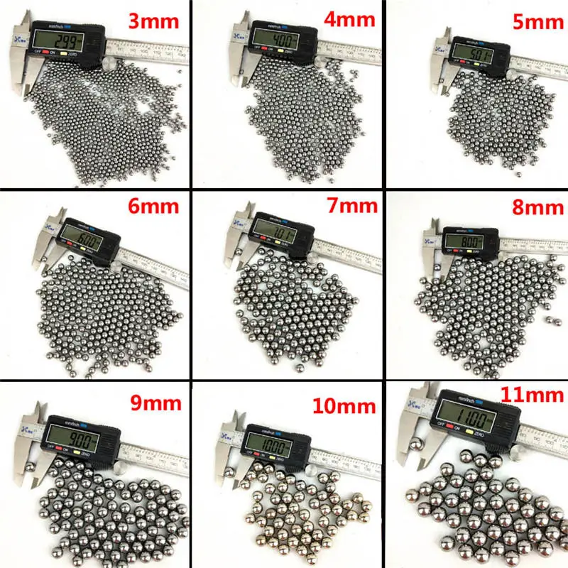 

500pcs/Lot 3mm -12mm Steel Balls Slingshot Hunting High-carbon Steel Slingshot Balls Catapult Slingshot Hitting Steel balls