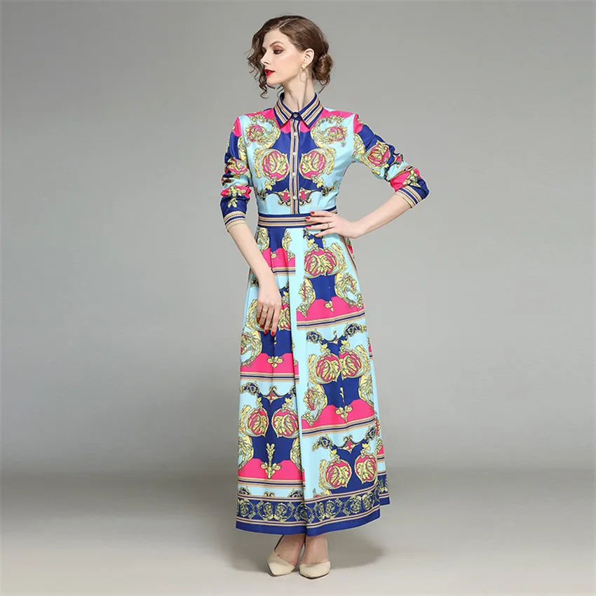 Весна 2020 женское платье с длинным рукавом высокое качество модное дизайнерское