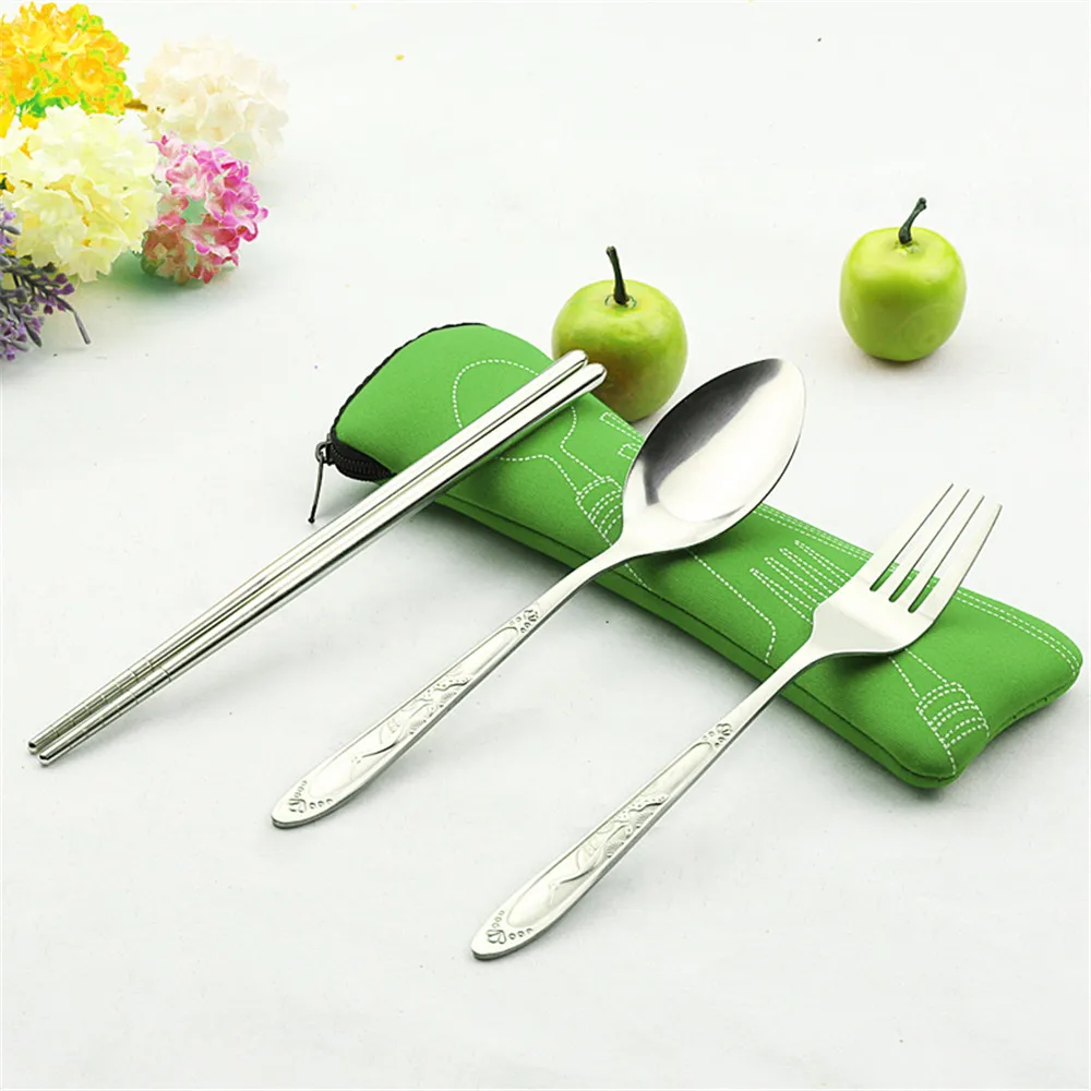 Кухонная посуда новинка 3 шт. вилка ложки для путешествий пикника столовые